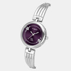Fria Women Quartz Violet Dial Analog Brass Watch TWEL19800