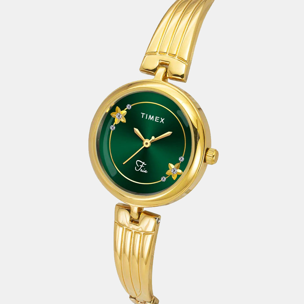 Fria Women Quartz Dial Analog Brass Watch TWEL19801