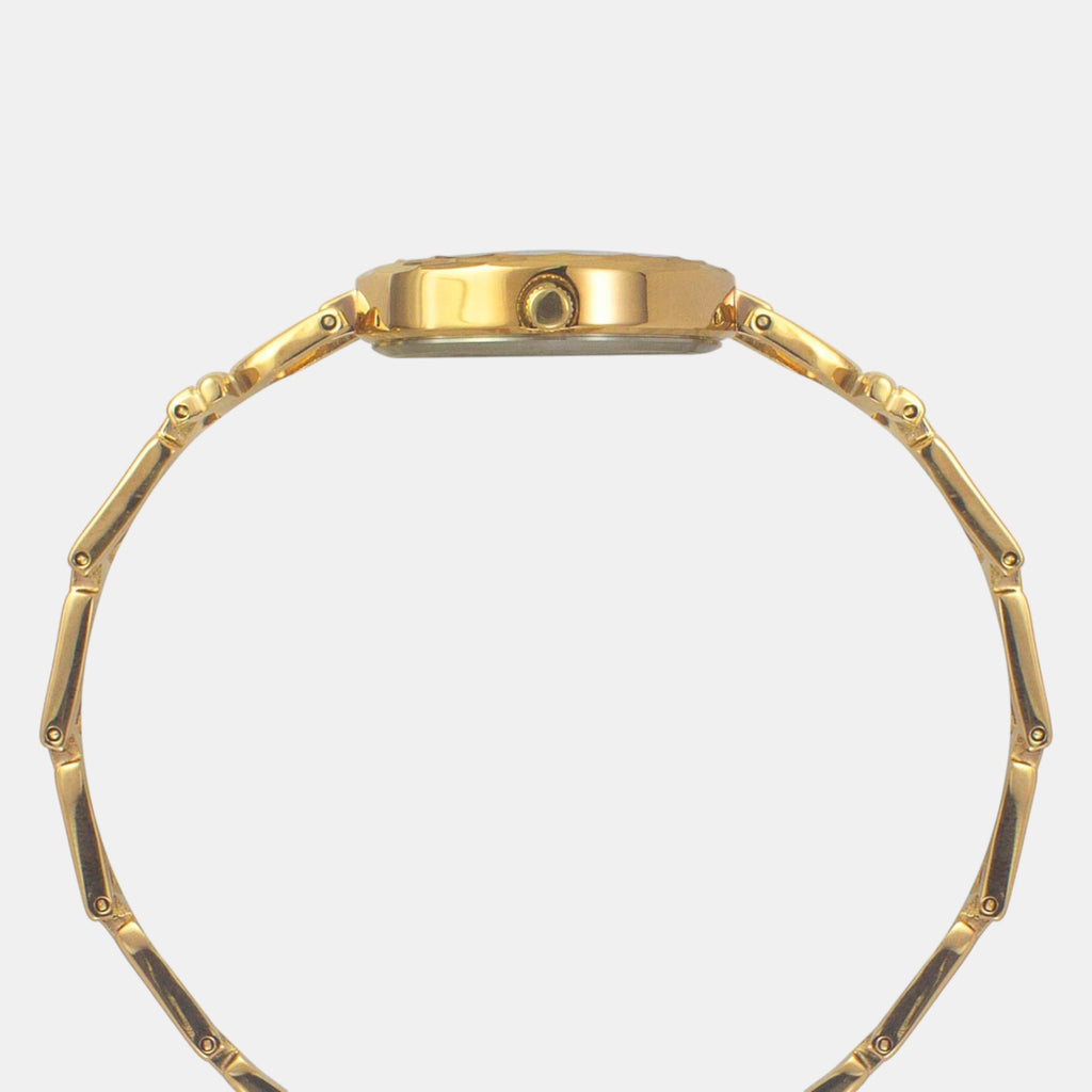 Fria Women Quartz Green Dial Analog Brass Watch TWEL19900