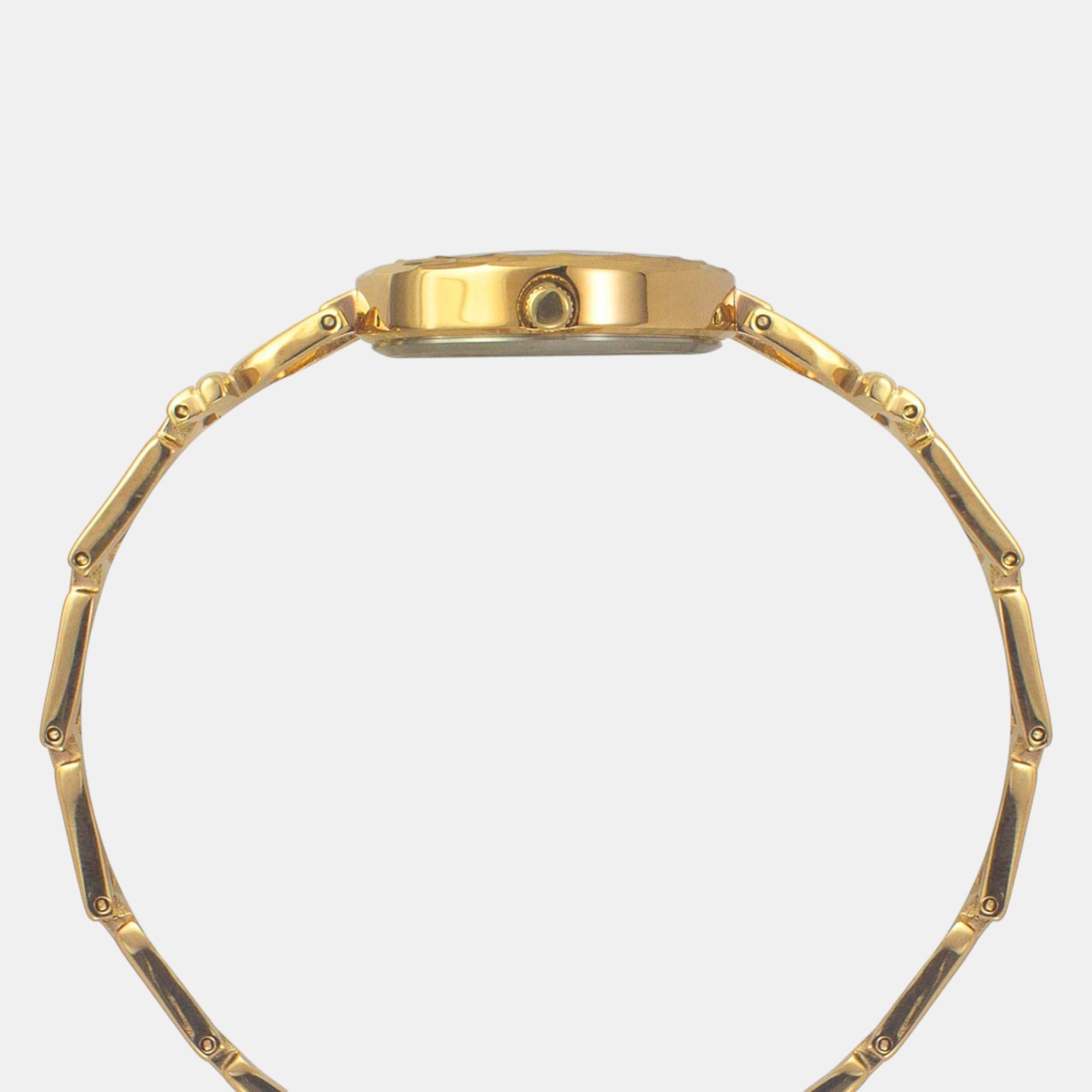 Fria Women Quartz Green Dial Analog Brass Watch TWEL19900