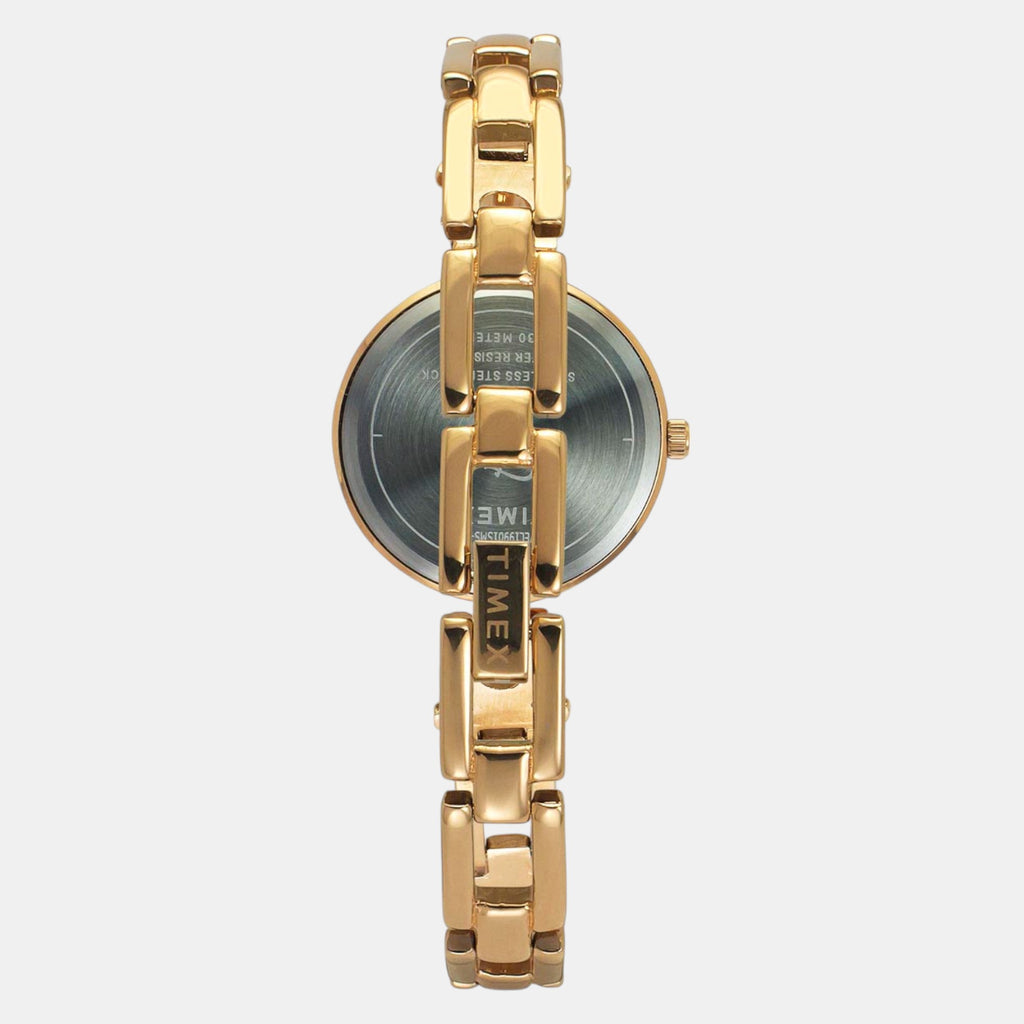 Fria Women Quartz Green Dial Analog Brass Watch TWEL19900