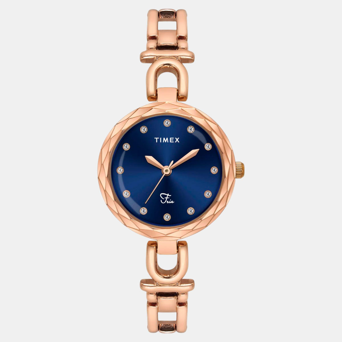 Fria Women Quartz Blue Dial Analog Brass Watch TWEL19901