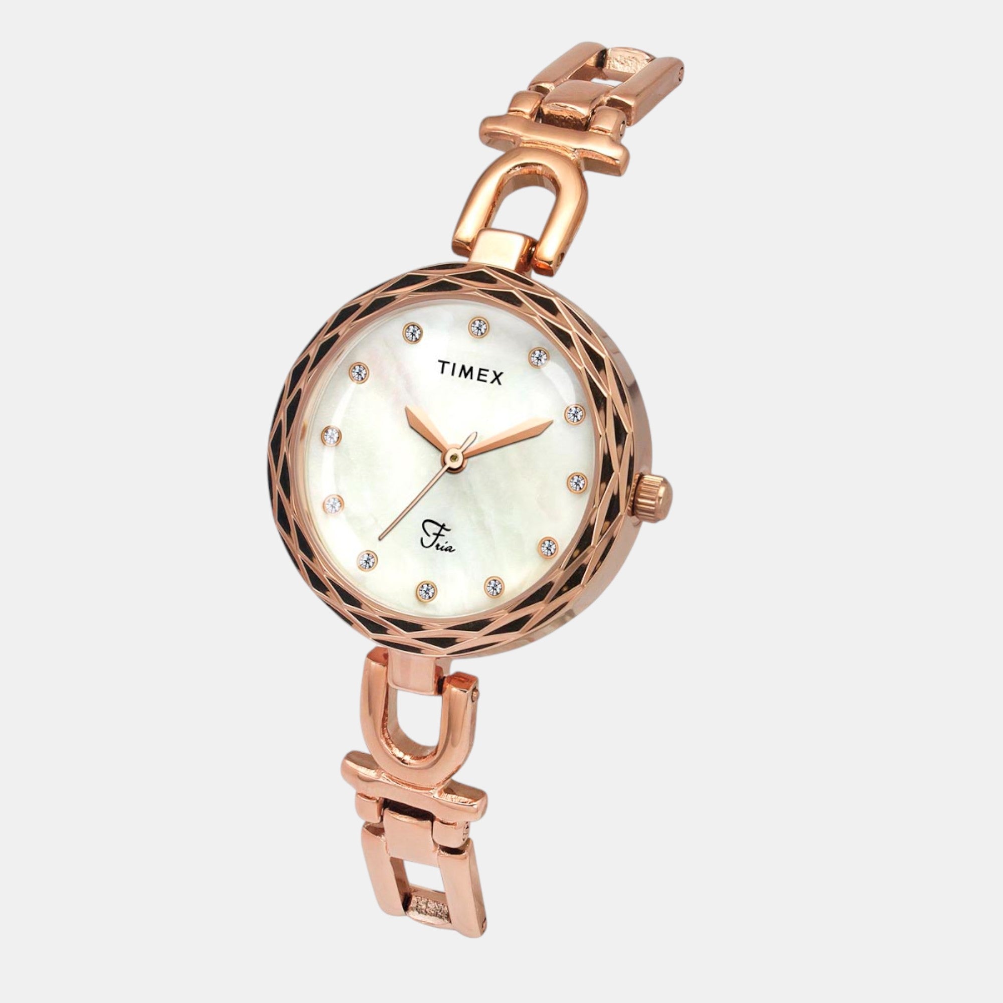 Fria Women Quartz Mother Of Pearl Dial Analog Brass Watch TWEL19902