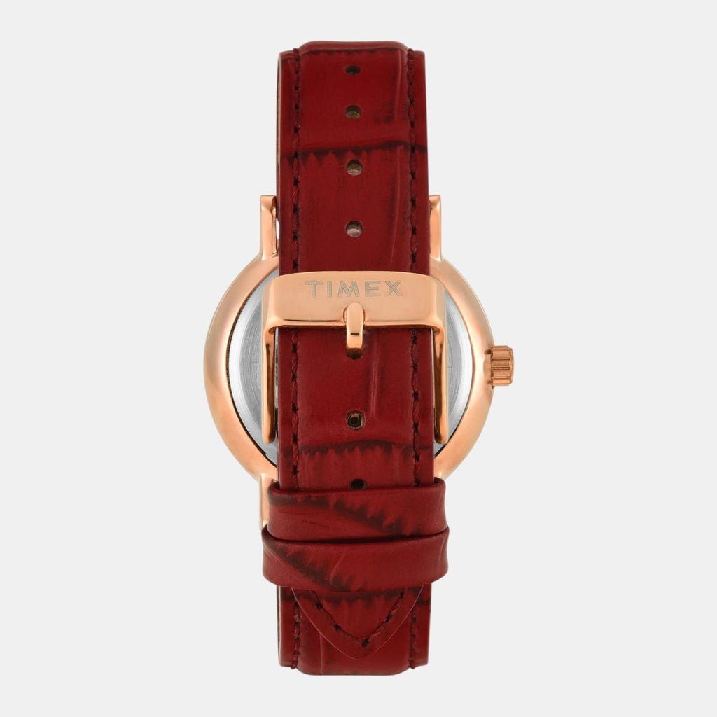 Fashion Women Quartz Black Dial Multi-Function Leather Watch TWEL20300