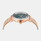 Fashion Women Quartz Green Dial Multi-Function Stainless Steel Watch TWEL20302