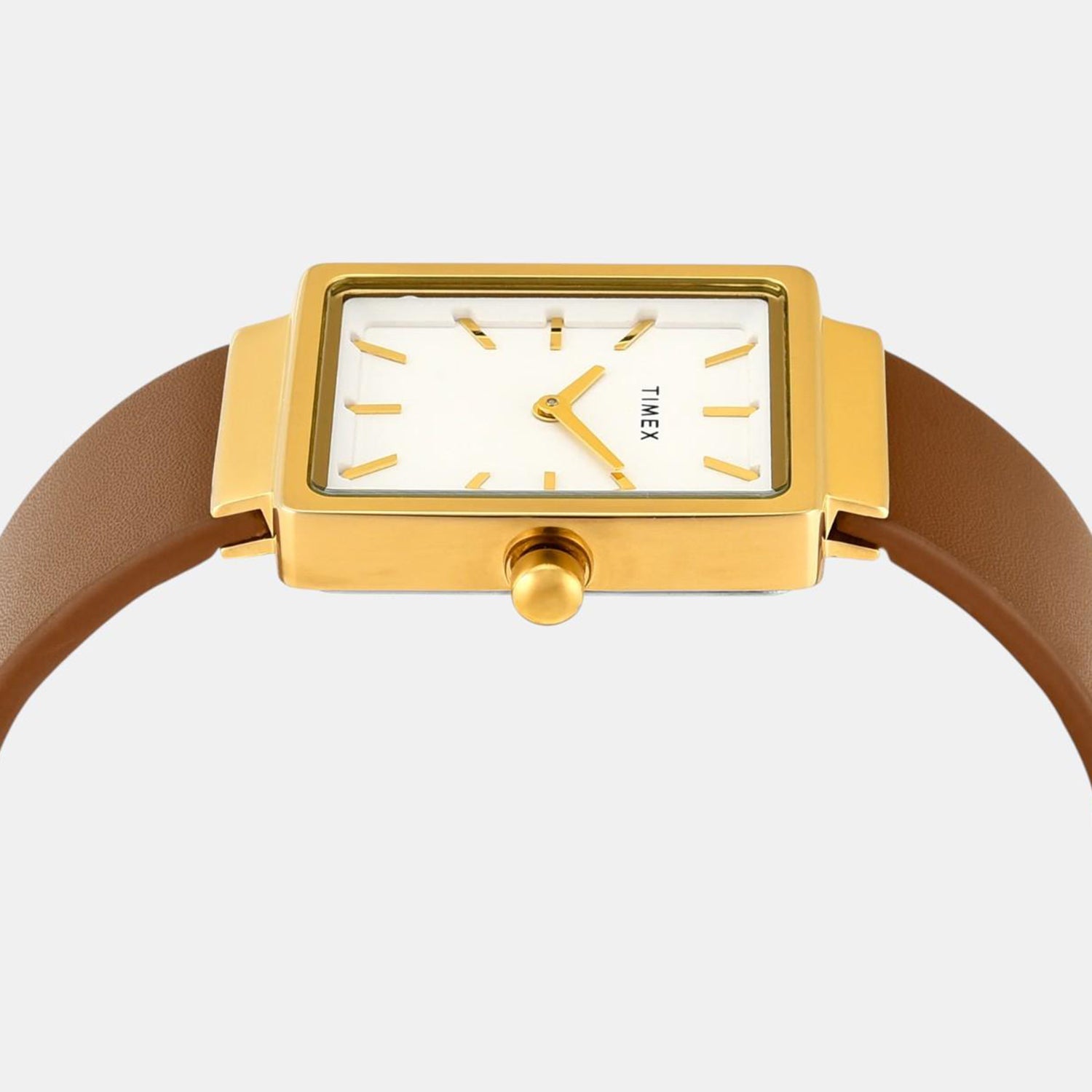 Fashion Women Quartz White Dial Analog Leather Watch TWEL20700