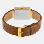 Fashion Women Quartz White Dial Analog Leather Watch TWEL20700