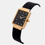 Fashion Women Quartz Black Dial Analog Leather Watch TWEL20701