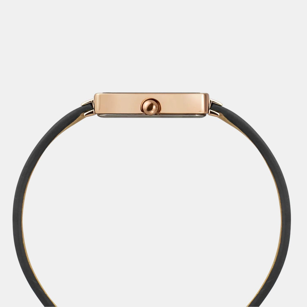 Fashion Women Quartz Black Dial Analog Leather Watch TWEL20701