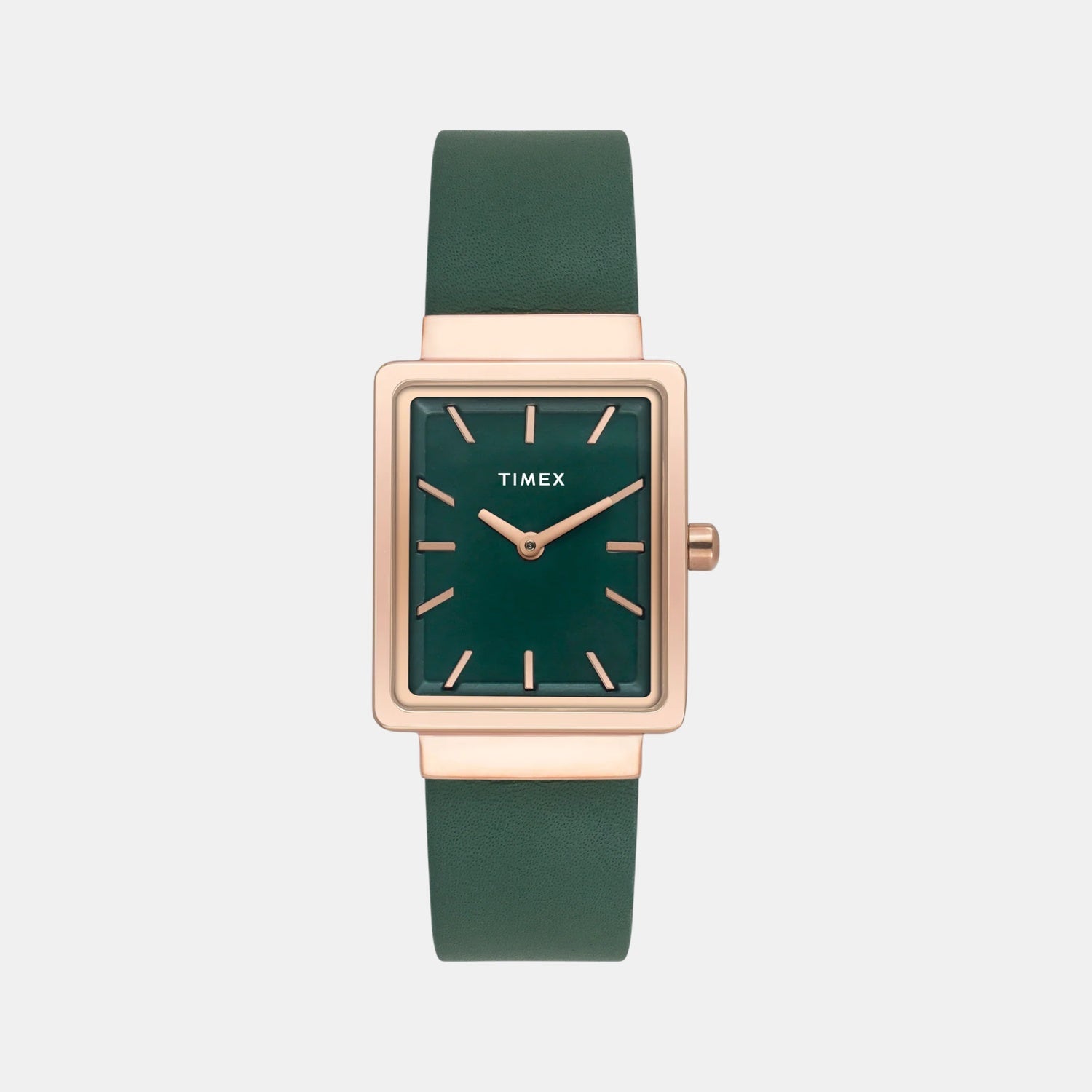 Fashion Women Quartz Green Dial Analog Leather Watch TWEL20702