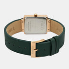 Fashion Women Quartz Green Dial Analog Leather Watch TWEL20702