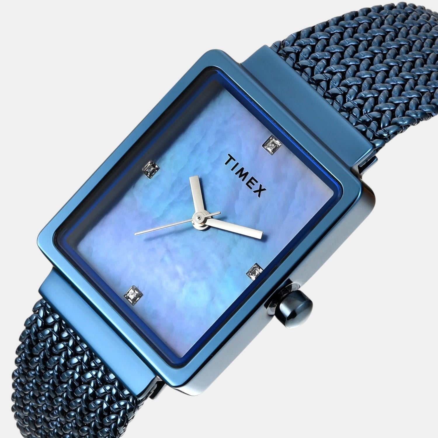 Fashion Women Quartz Mother Of Pearl Dial Analog Stainless Steel Watch TWEL20705