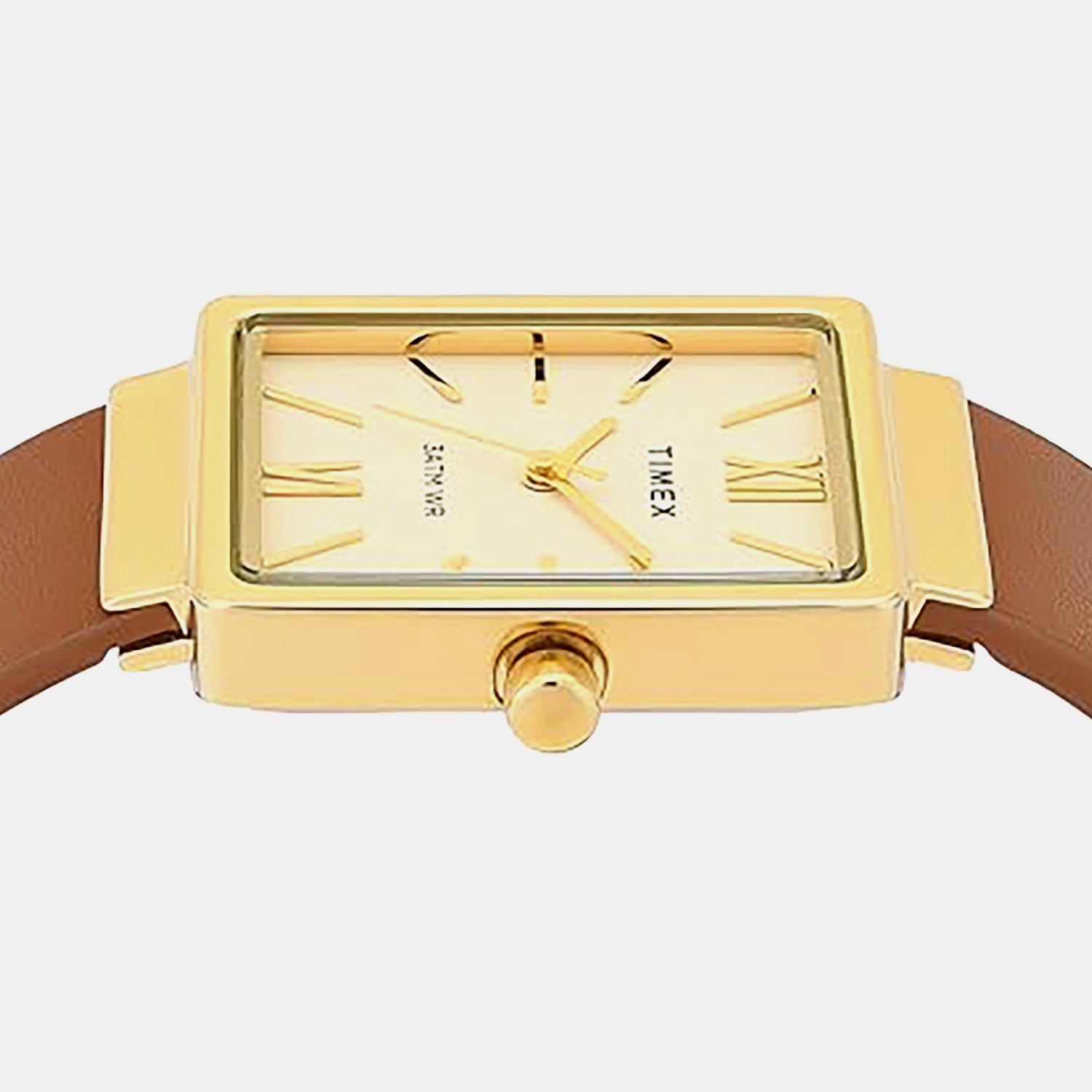 Fashion Women Quartz Champagne Dial Analog Leather Watch TWEL20707