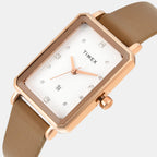 Fashion Women Quartz White Dial Analog Leather Watch TWEL20800