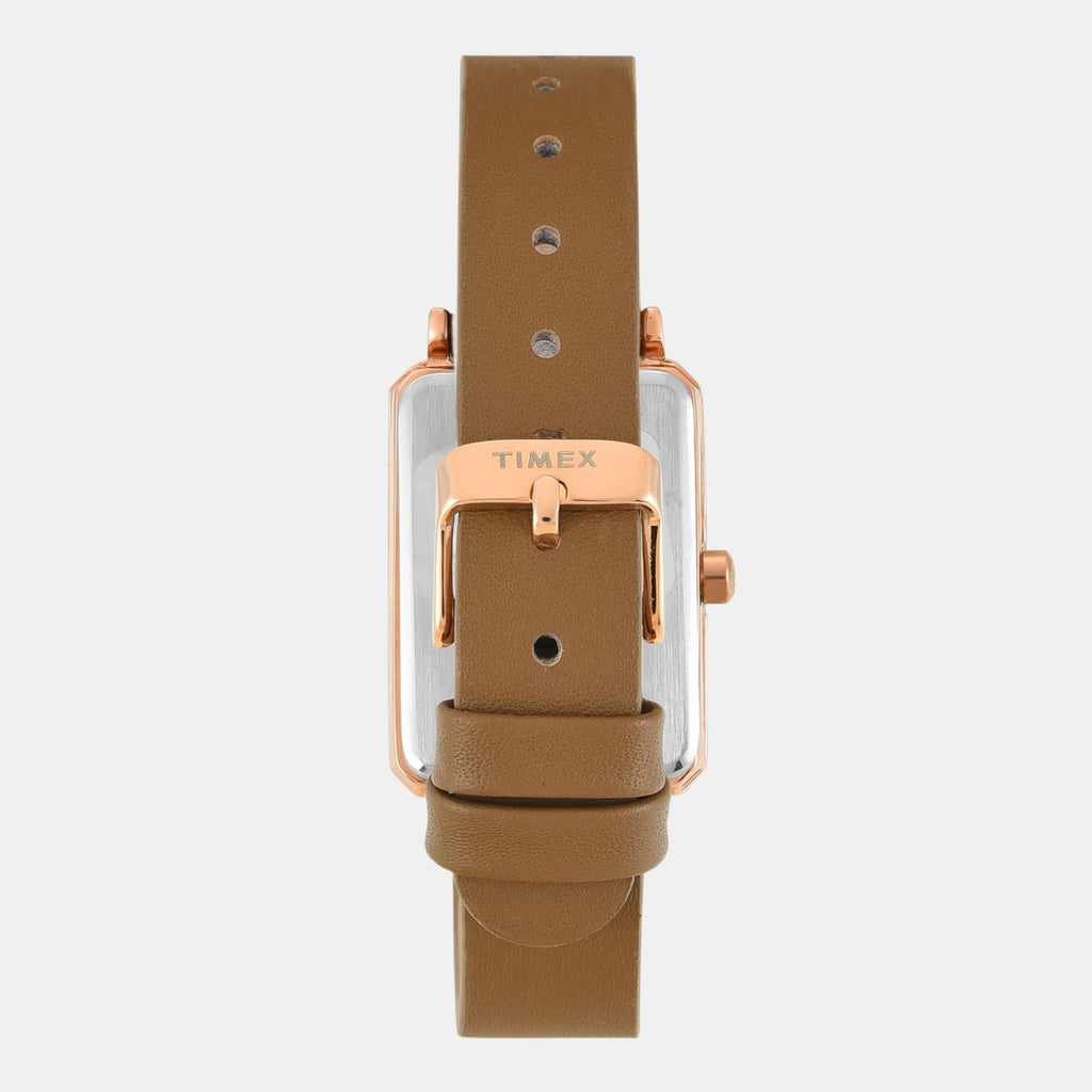 Fashion Women Quartz White Dial Analog Leather Watch TWEL20800