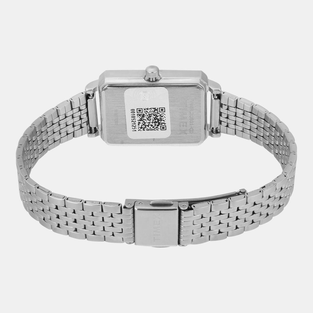 Fashion Women Quartz Pink Dial Analog Stainless Steel Watch TWEL20801