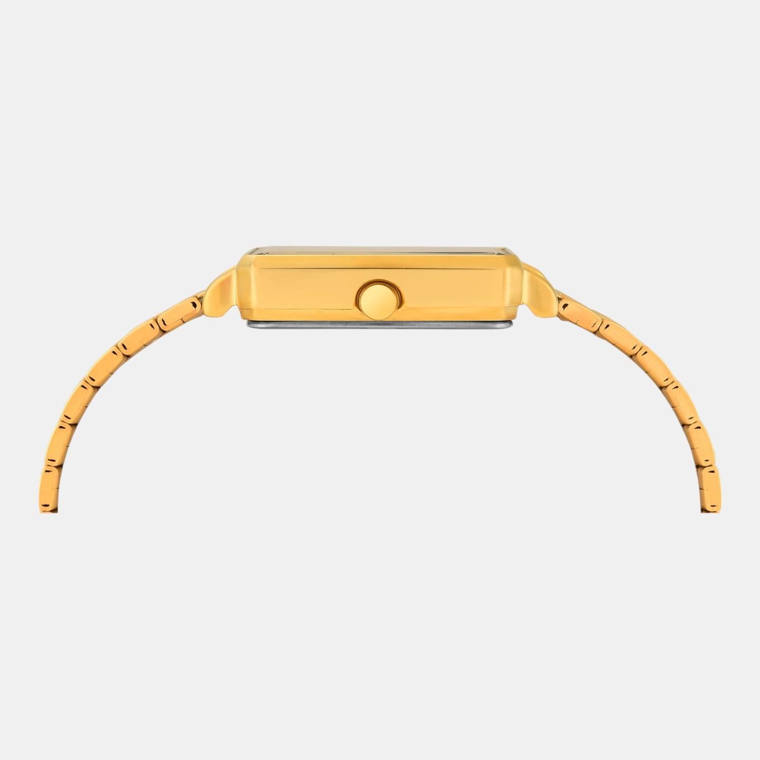 Fashion Women Quartz Green Dial Analog Stainless Steel Watch TWEL20802