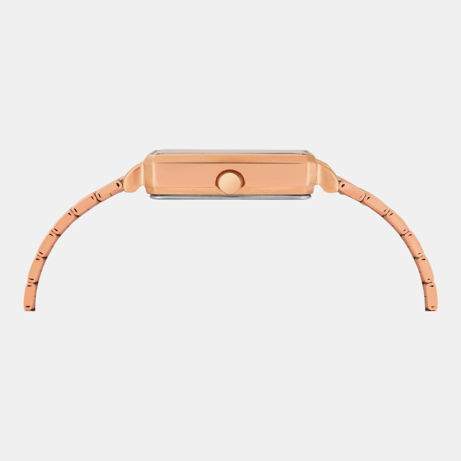 Fashion Women Quartz Blue Dial Analog Stainless Steel Watch TWEL20803