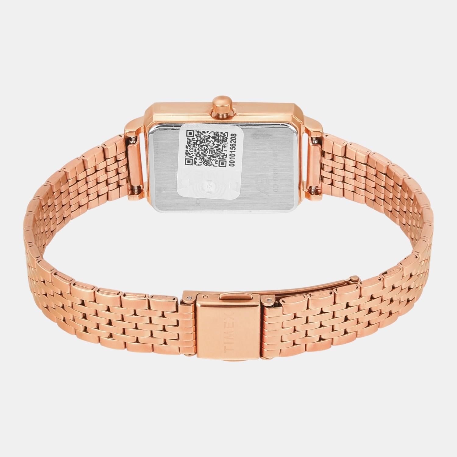 Fashion Women Quartz Blue Dial Analog Stainless Steel Watch TWEL20803