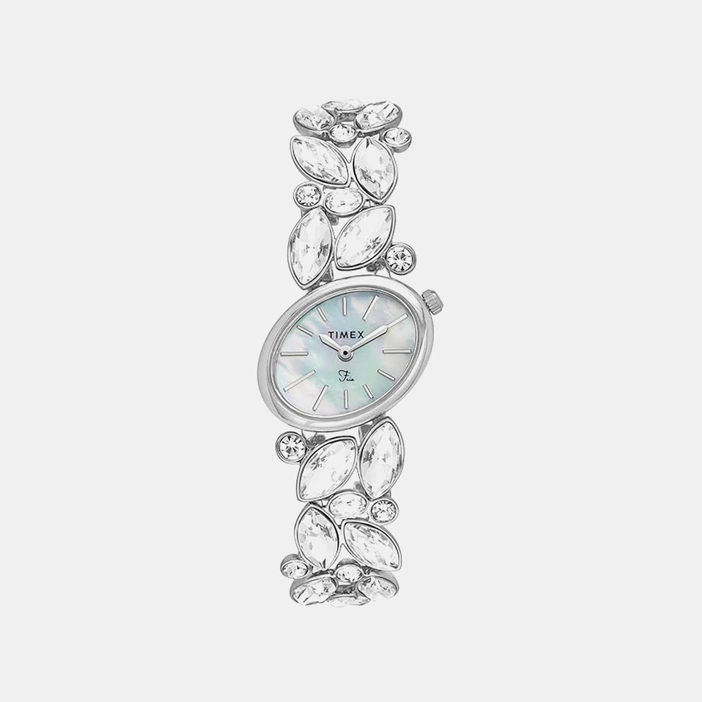 Fria Women Quartz Mother Of Pearl Dial Analog Brass Watch TWEL20900