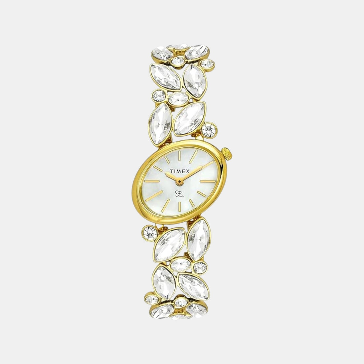 Fria Women Quartz Mother Of Pearl Dial Analog Brass Watch TWEL20901