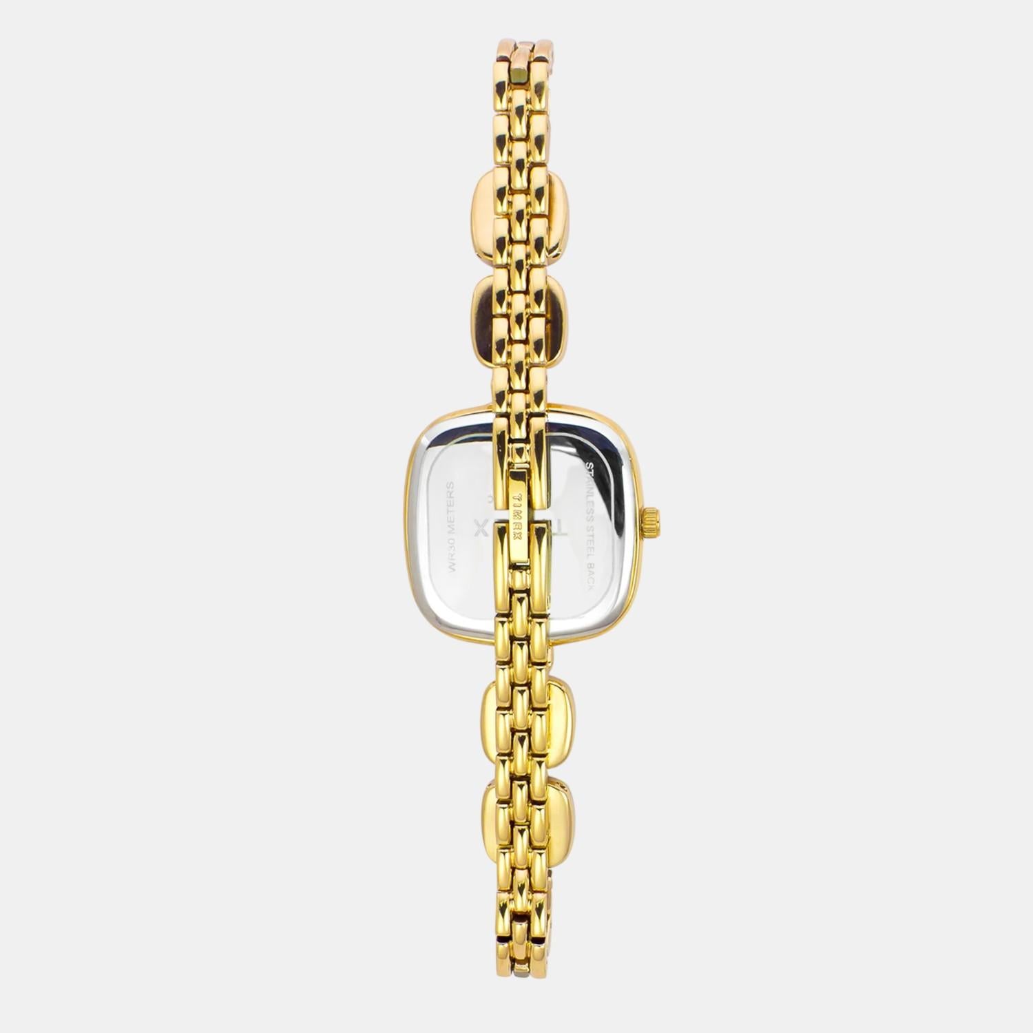 Fria Women Quartz Green Dial Analog Brass Watch TWEL21000