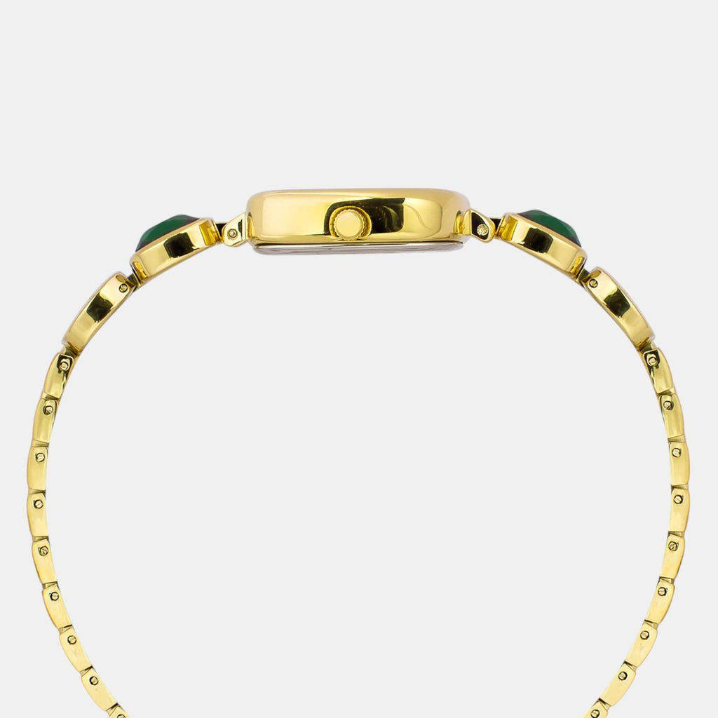 Fria Women Quartz Green Dial Analog Brass Watch TWEL21000