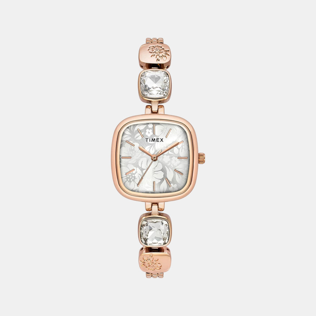 Fria Women Quartz Silver Dial Analog Stainless Steel Watch TWEL21001