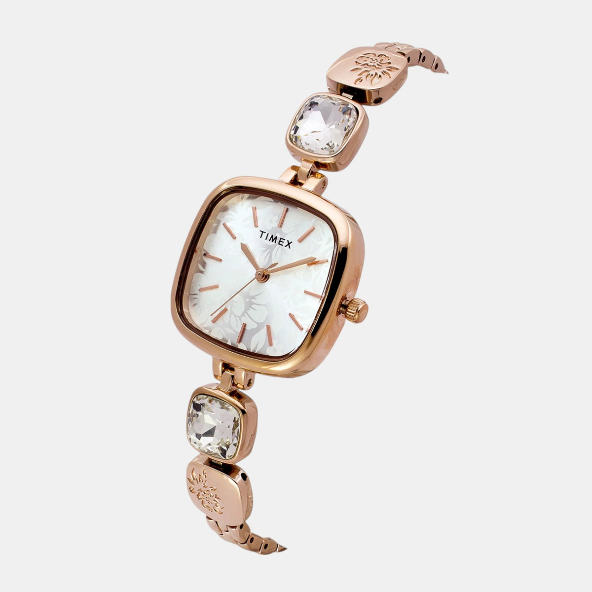 Fria Women Quartz Silver Dial Analog Brass Watch TWEL21001