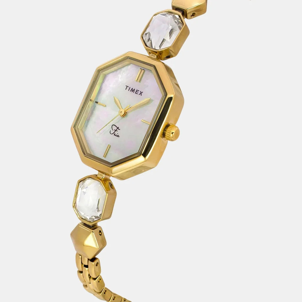 Fria Women Quartz Dial Analog Brass Watch TWEL21100