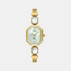 Fria Women Quartz Mother Of Pearl Dial Analog Brass Watch TWEL21100