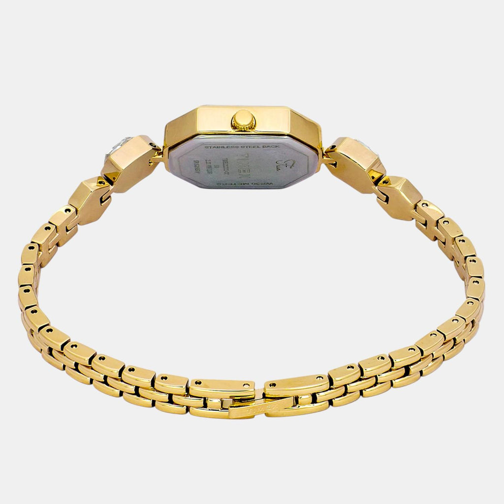 Fria Women Quartz Mother Of Pearl Dial Analog Brass Watch TWEL21100