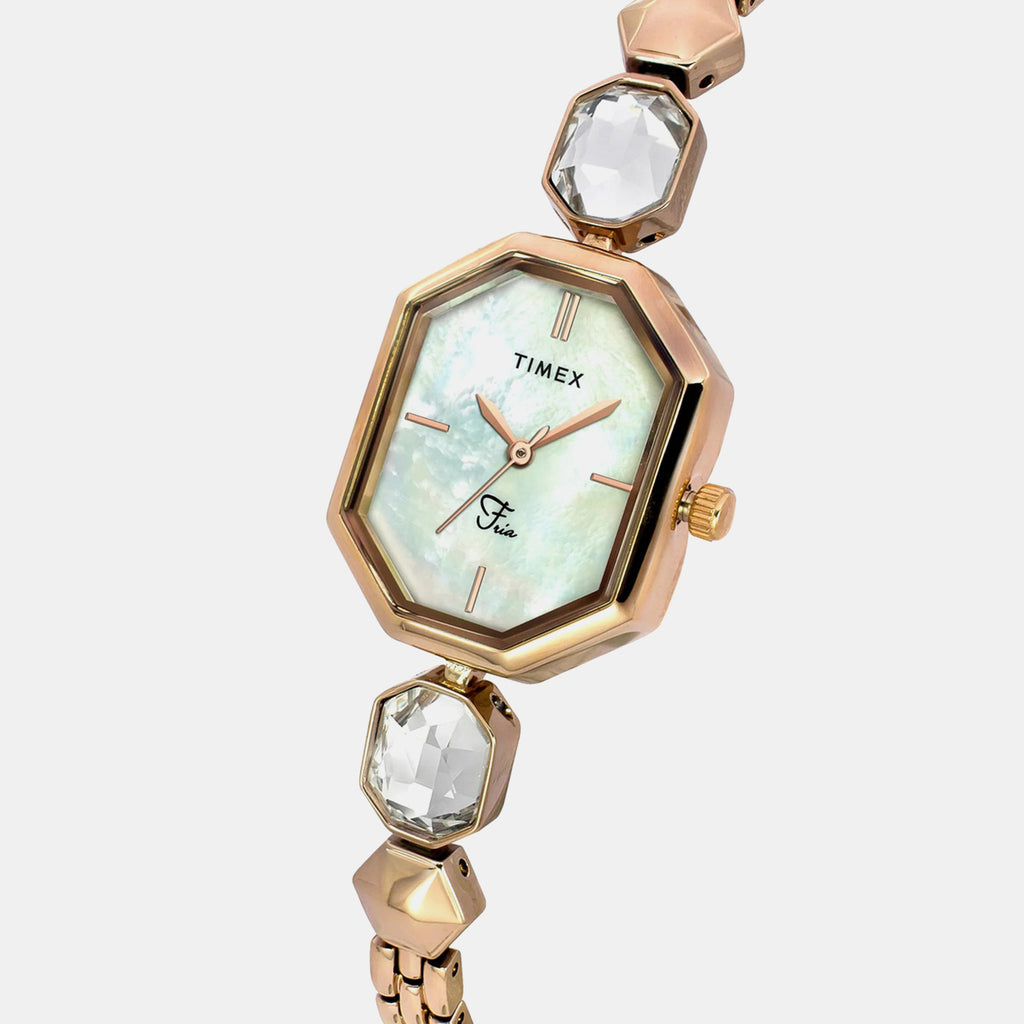 Fria Women Quartz Dial Analog Brass Watch TWEL21101