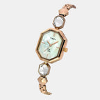 Fria Women Quartz Mother Of Pearl Dial Analog Brass Watch TWEL21101