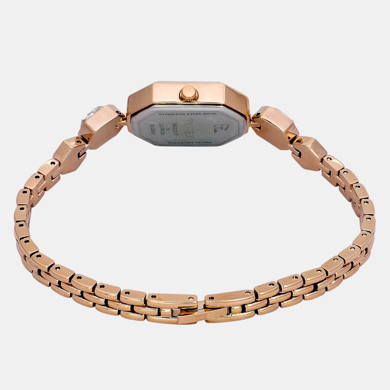 Fria Women Quartz Mother Of Pearl Dial Analog Brass Watch TWEL21101