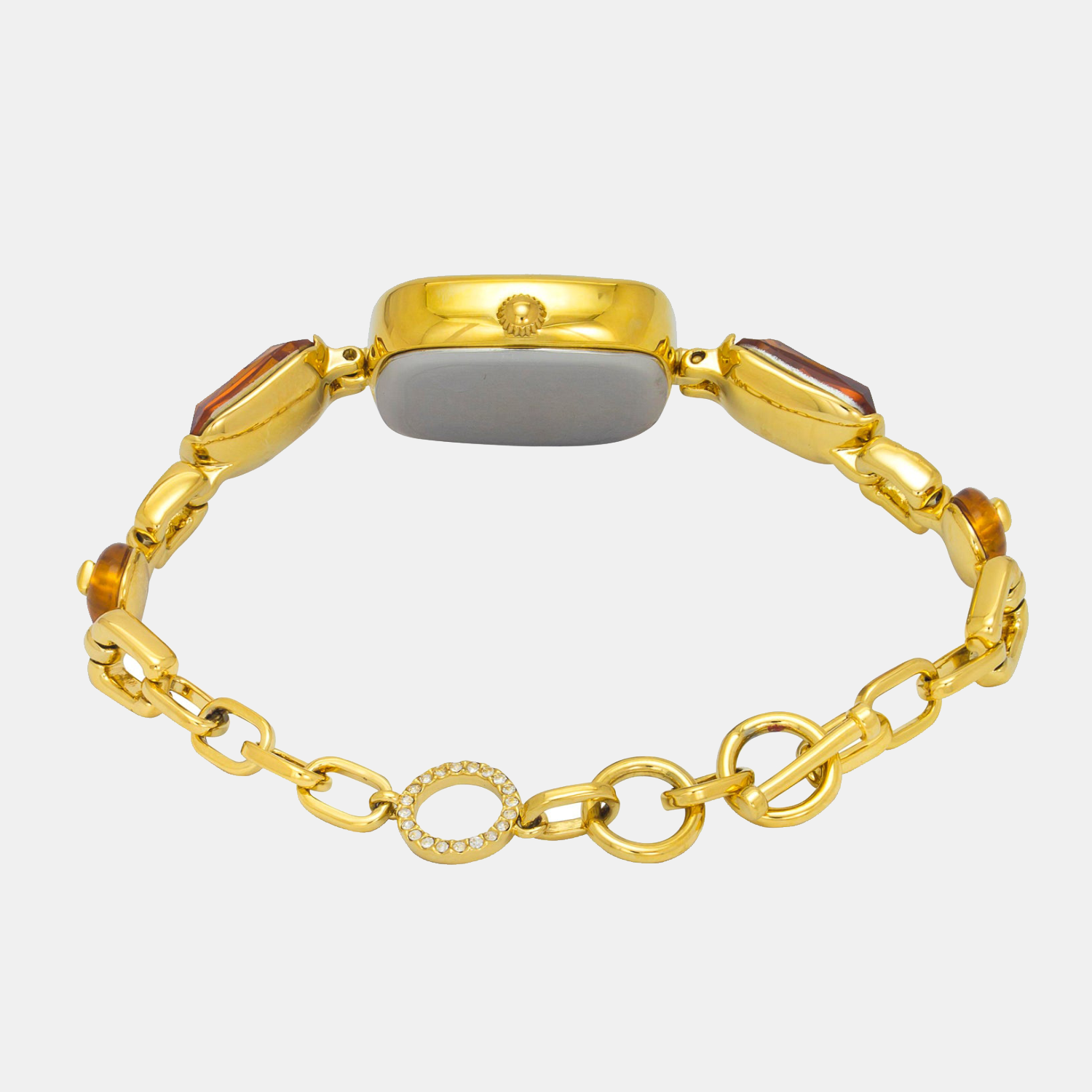 Fria Women Quartz Brown Dial Analog Brass Watch TWEL21200