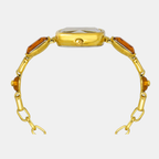 Fria Women Quartz Brown Dial Analog Brass Watch TWEL21200