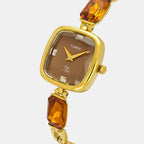 Fria Women Quartz Dial Analog Brass Watch TWEL21200