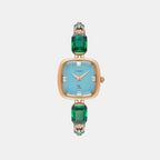 Fria Women Quartz Blue Dial Analog Brass Watch TWEL21201
