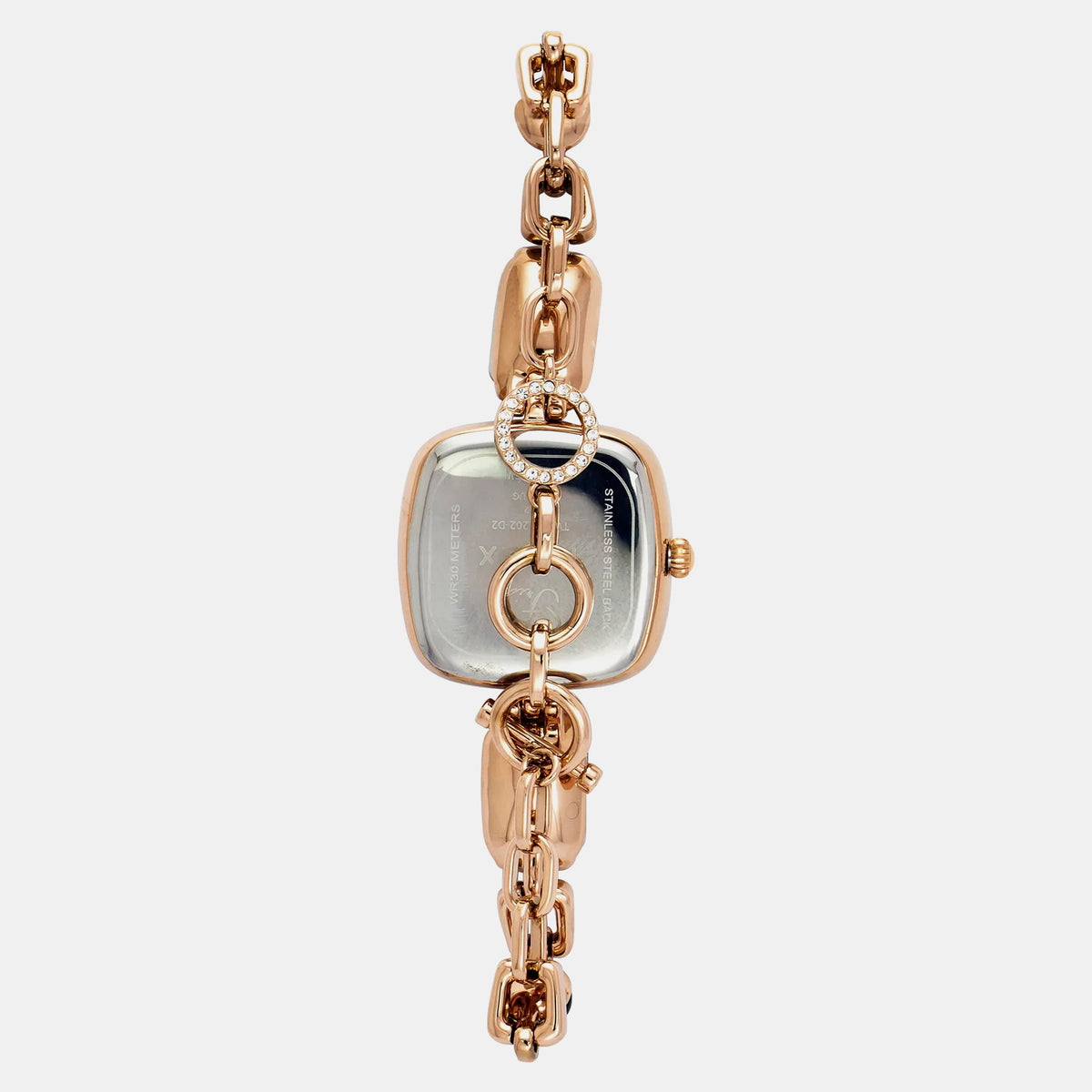 Fria Women Quartz Black Dial Analog Brass Watch TWEL21202