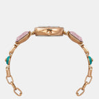 Fria Women Quartz Pink Dial Analog Brass Watch TWEL21203