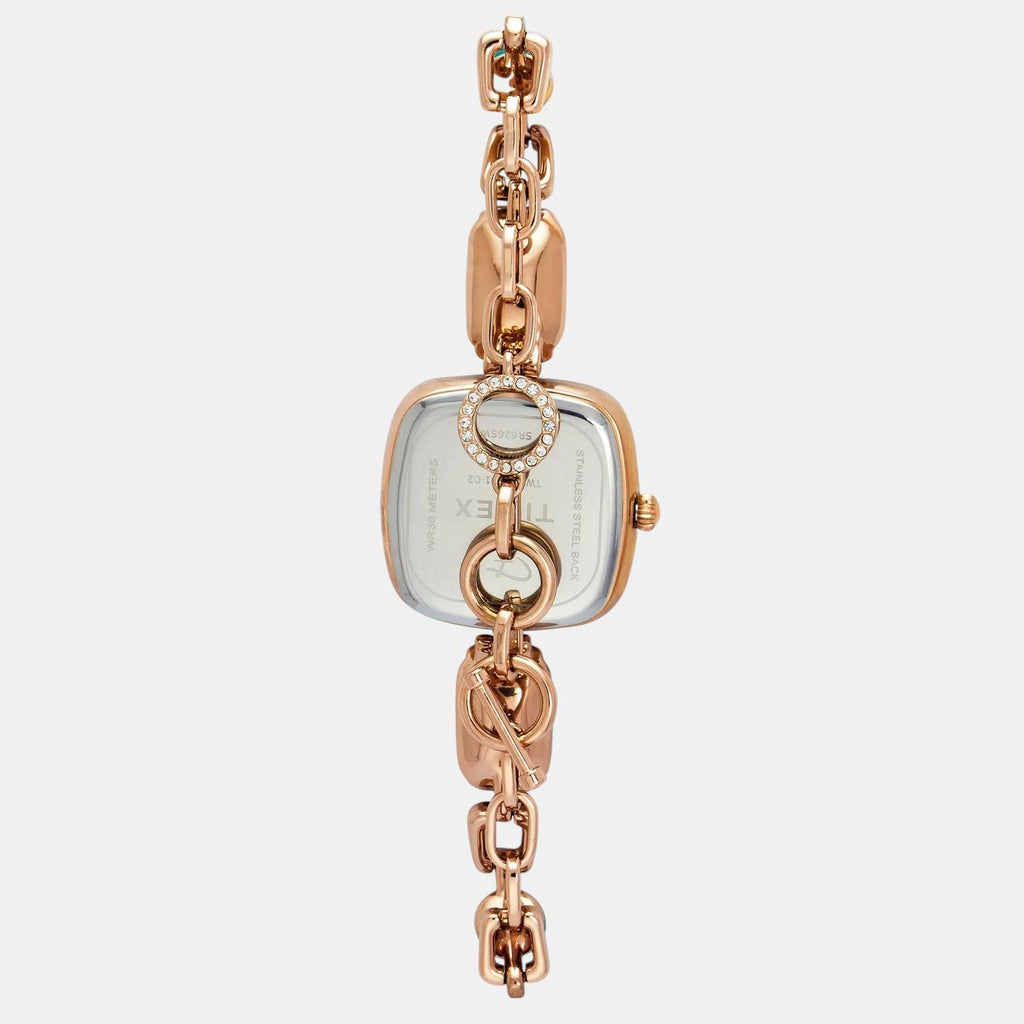 Fria Women Quartz Pink Dial Analog Brass Watch TWEL21203