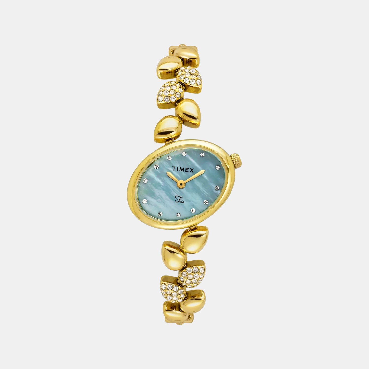 Fria Women Quartz Mother Of Pearl Dial Analog Brass Watch TWEL21301