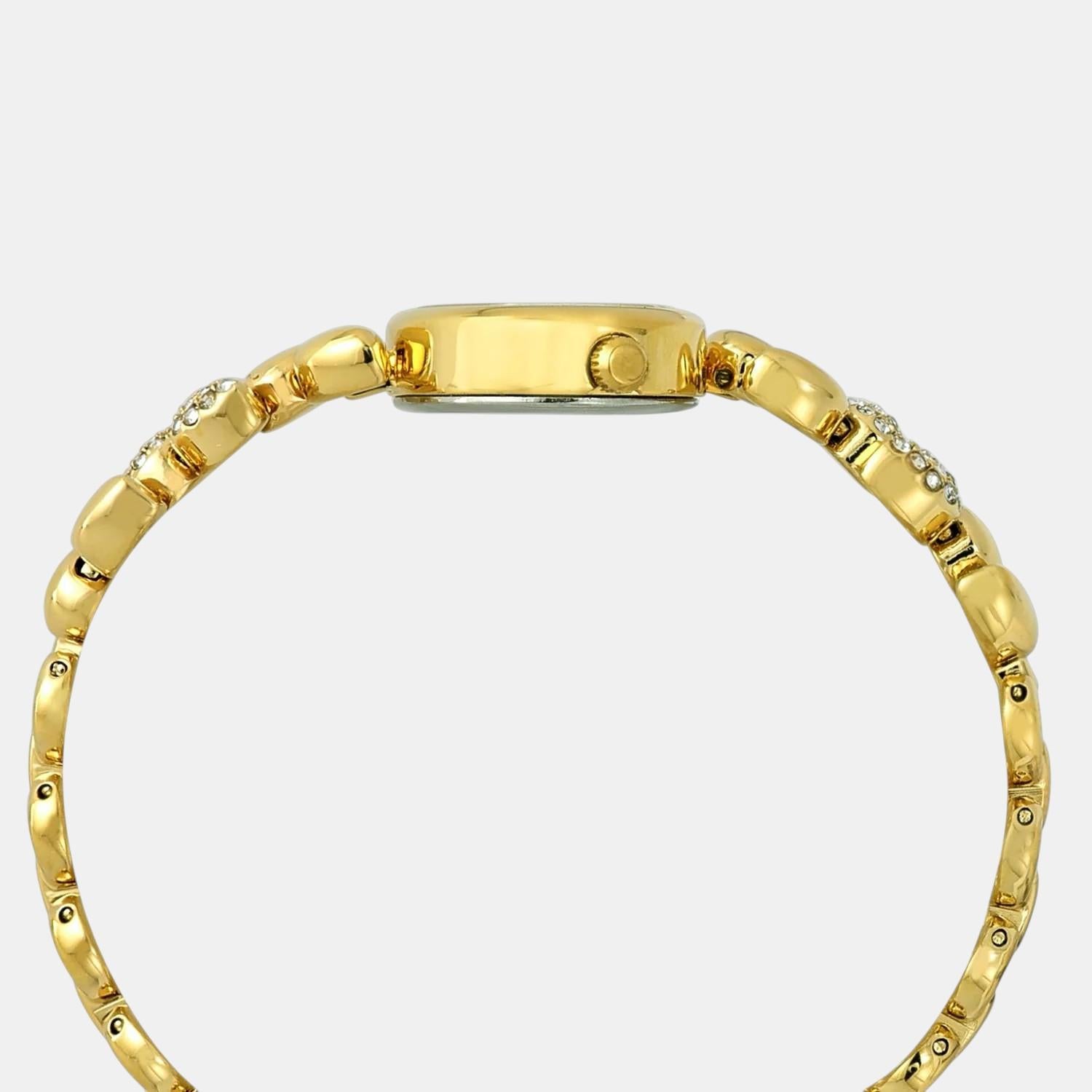 Fria Women Quartz Mother Of Pearl Dial Analog Brass Watch TWEL21301