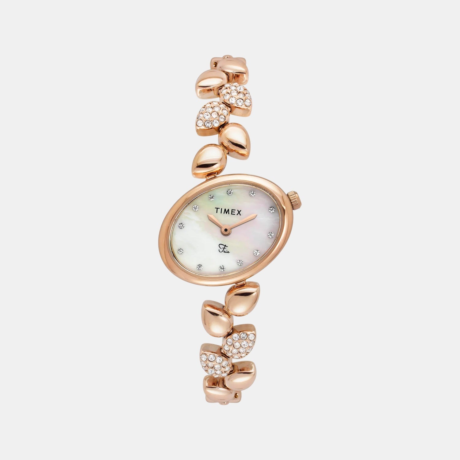 Fria Women Quartz Mother Of Pearl Dial Analog Brass Watch TWEL21302