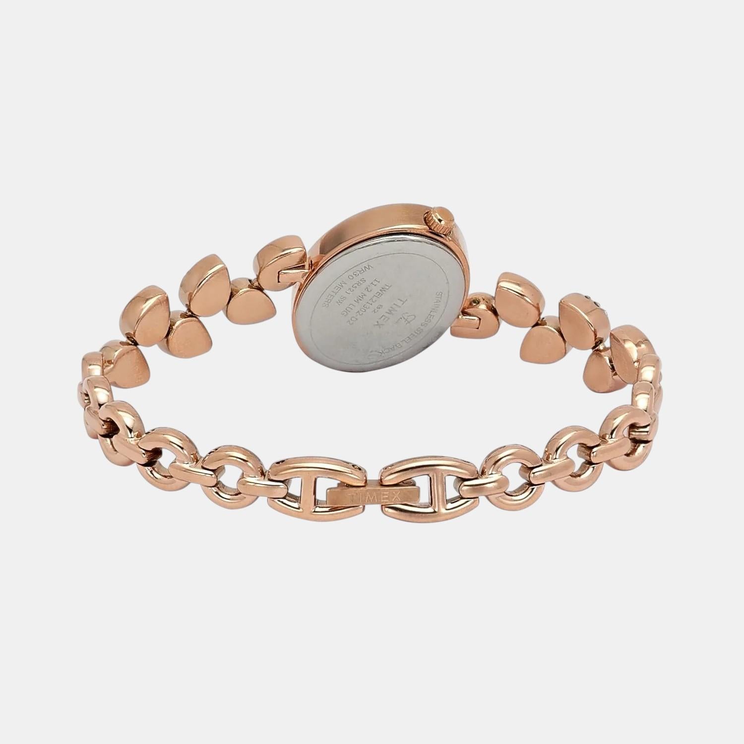 Fria Women Quartz Mother Of Pearl Dial Analog Brass Watch TWEL21302