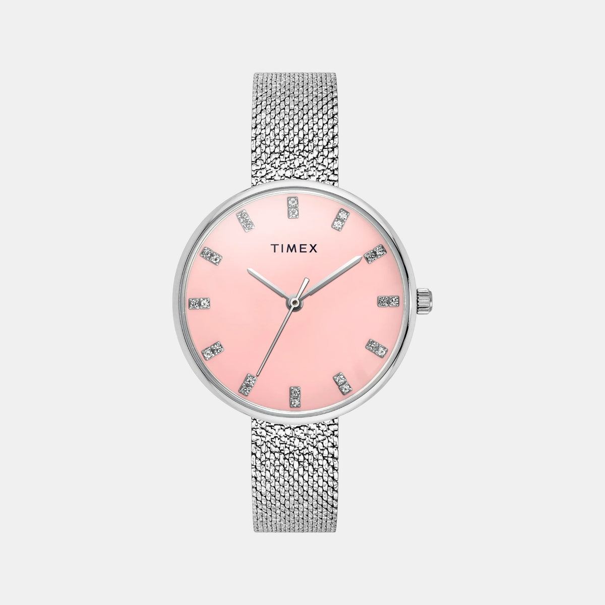 Trendline Women Quartz Pink Dial Analog Mesh Watch TWEL21500