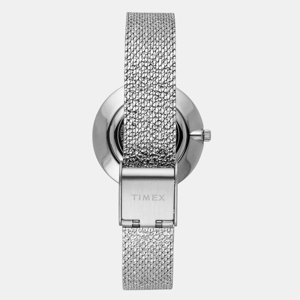 Fashion Women Quartz Pink Dial Analog Stainless Steel Watch TWEL21500