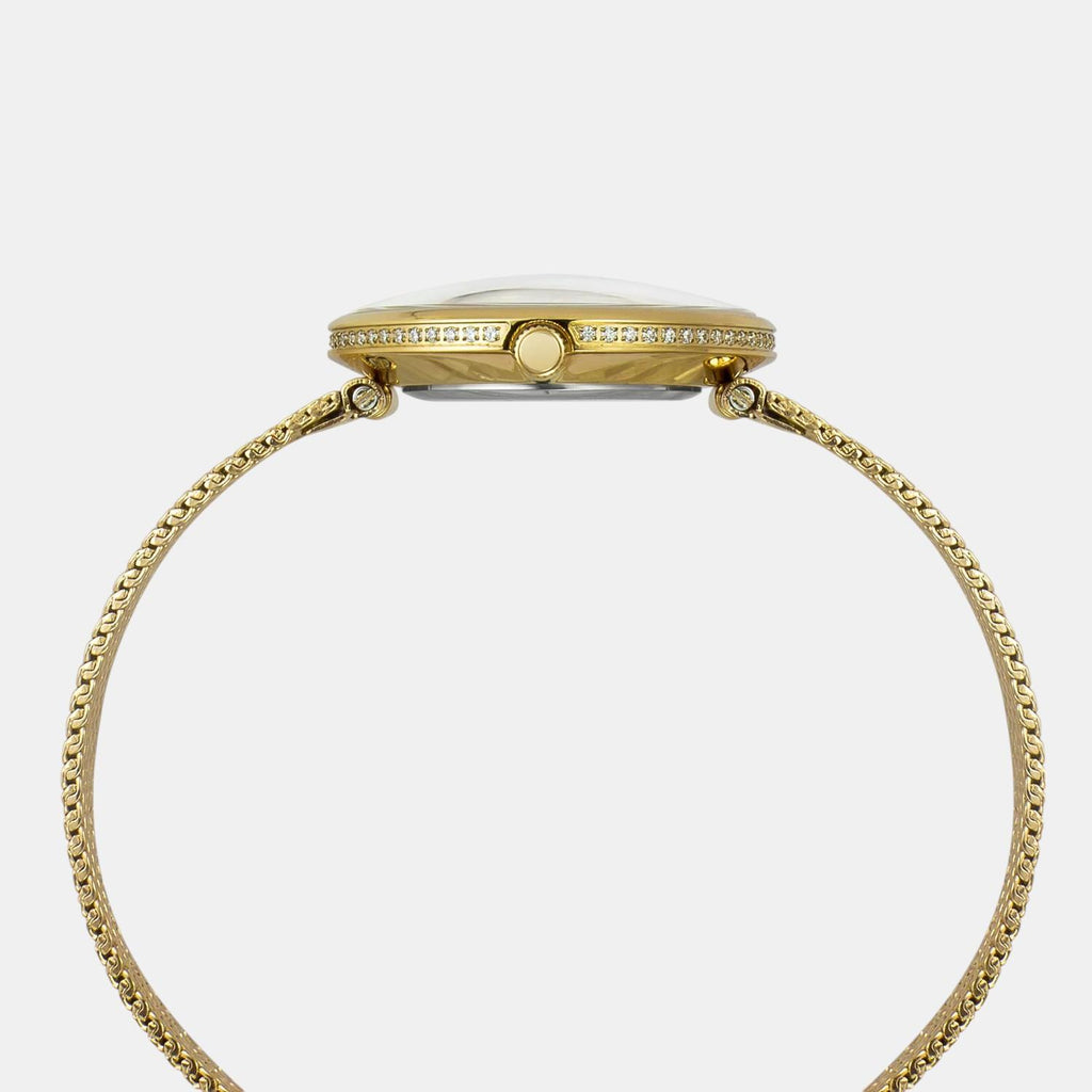 Fashion Women Quartz Green Dial Analog Stainless Steel Watch TWEL21501