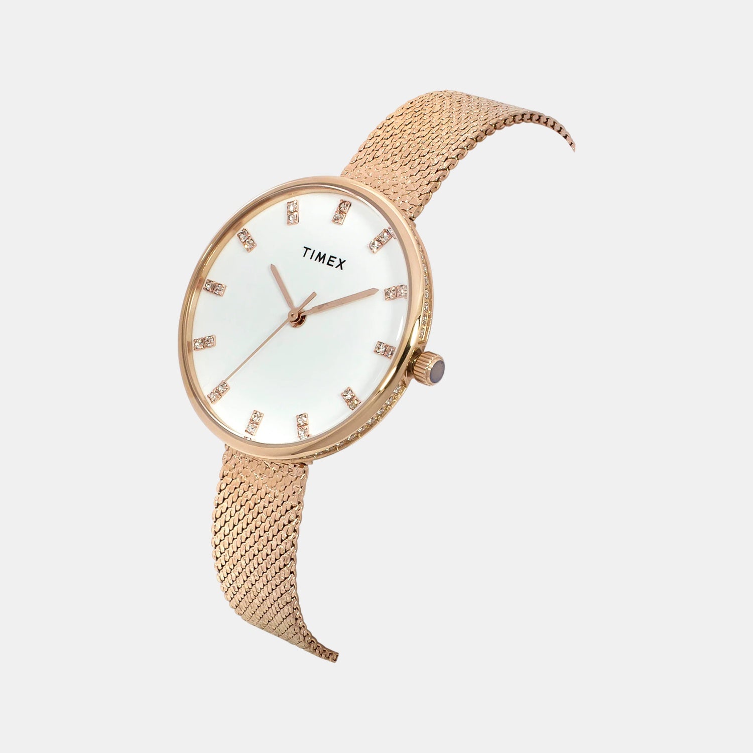 Fashion Women Quartz White Dial Analog Stainless Steel Watch TWEL21502